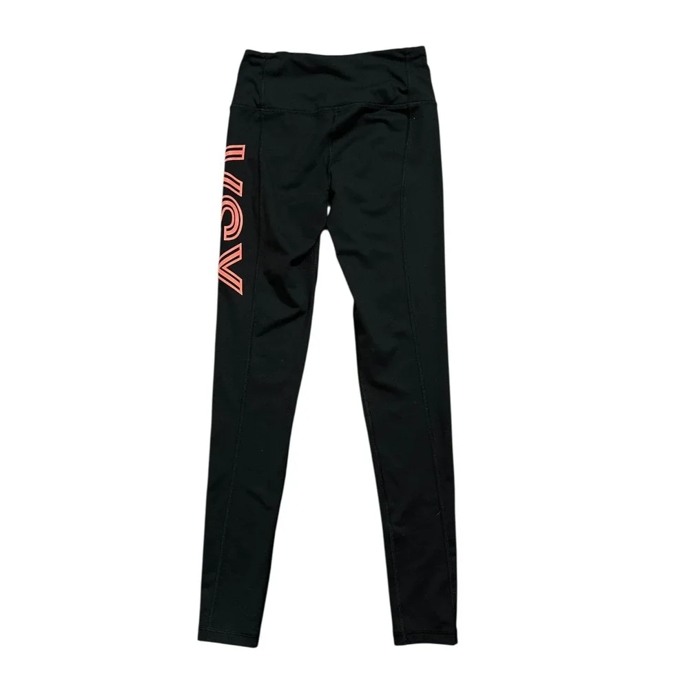 Victoria's Secret VSX Sport Knockout Leggings Black Neon Pink Women's Size XS
